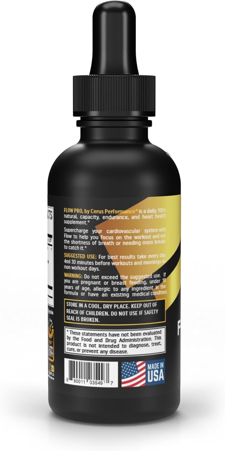 Cerus Performance Flow Pro StimulantFree Endurance PreWorkout  Boosts Stamina Supports Heart Health with Natural Herbs VeganFriendly  4 Fl Oz - Image 2