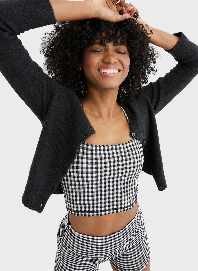 Aerie V-Neck Button Detail Cardigan