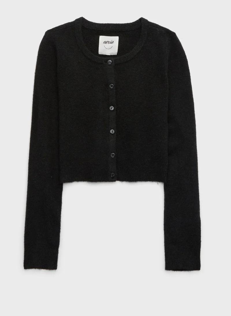 Aerie V-Neck Button Detail Cardigan
