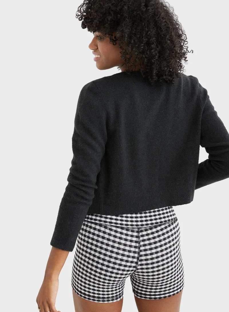 Aerie V-Neck Button Detail Cardigan