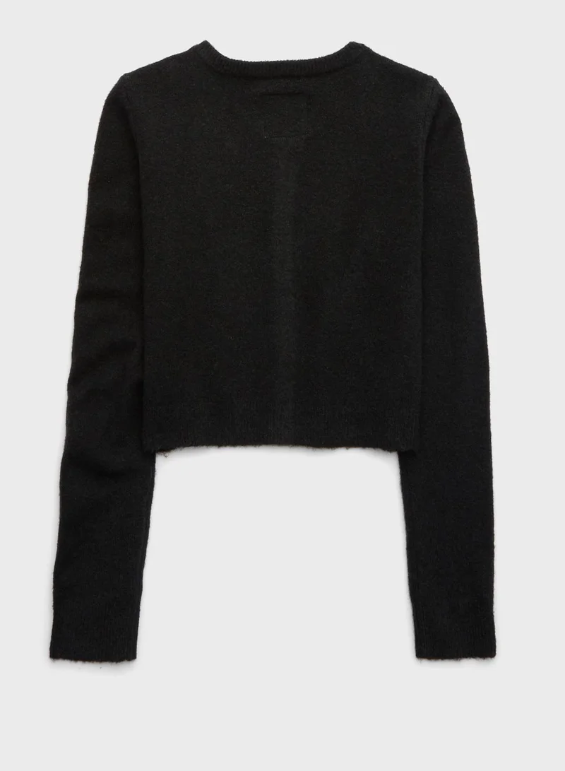 Aerie V-Neck Button Detail Cardigan