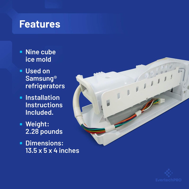 EvertechPRO DA97-07365G Ice Maker Assembly Replacement for Samsung Refrigerator - Image 4