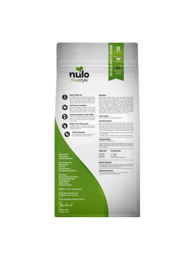 Nulo FreeStyle High-Protein Indoor Cat Duck & Lentils Recipe with Patented BC30 Probiotics Dry Cat Food 2.27kg - Image 1