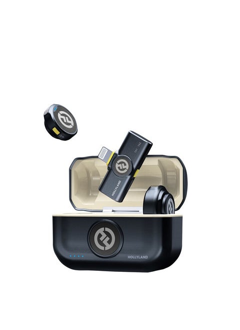 Hollyland LARK M2 DUO 2-Person Wireless Microphone System with Lightning Connector (2.4 GHz, Shine Charcoal)