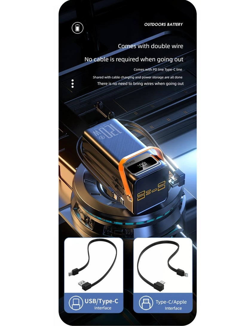 yeamuds 30000mAh Portable Power Bank 120W Fast Charging Power Station Emergency Power Bank LED Charger for Home Camping Phone - Image 5