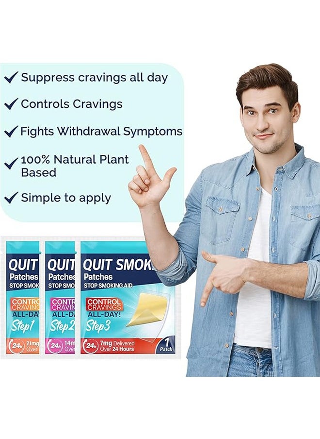 YOOJ Quit Smoking Patches Step 1 2 3 Stop Smoking Aids Patches, 30 Count Quit Smoking Stickers That Work with 2 Weeks, Anti Smoking Patches 60mg  - Image 3