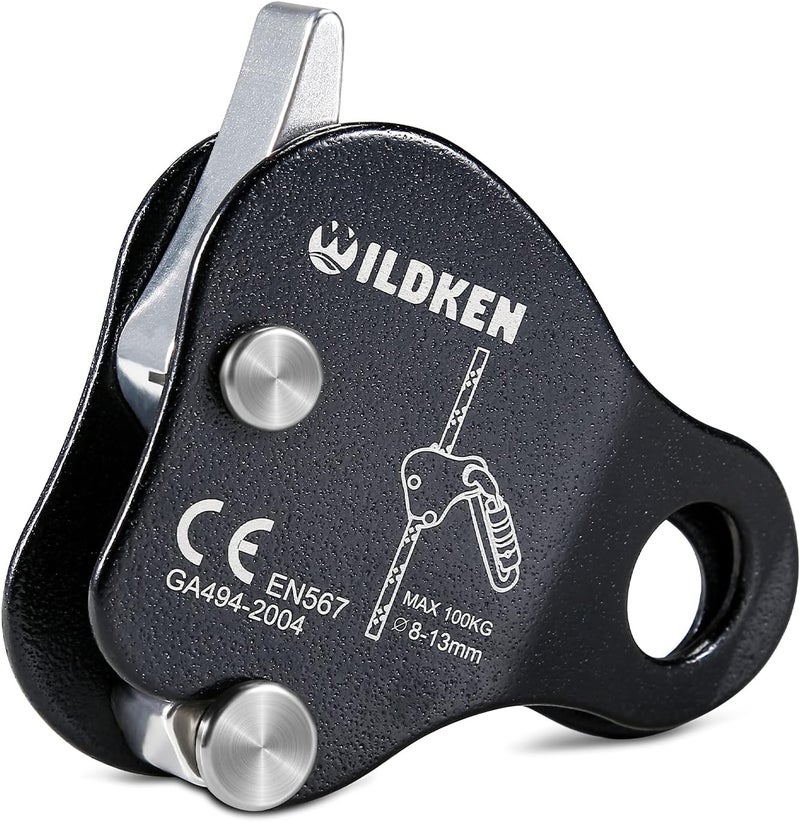 WILDKEN Climbing Ascender Fall Protection Belay Device Climbing Rope Grab for Rock Climbing Mountaineering Tree Arborist Expedition Caving Rescue Aerial Work - Image 1