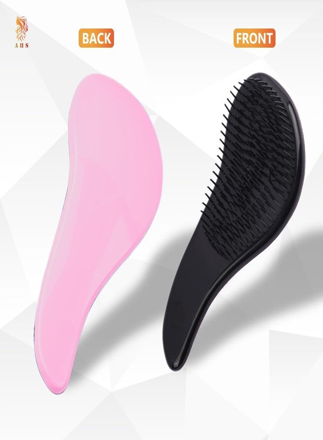 AHS 3D Hair Extension Comb Brush for Men & Women | Anti-Static Detangling Brush for All Hair Types | Soft Scalp Massage Comb for Curly, Straight, Wet & Dry Hair Styling (Pink) - Image 4