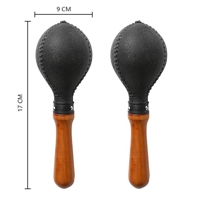 Musfunny Percussion Maracas Pair of Shakers Rattles Sand Hammer Percussion Instrument with ABS Plastic Shells and Wooden Handles for Live Performances and Recording Sessions - Image 3