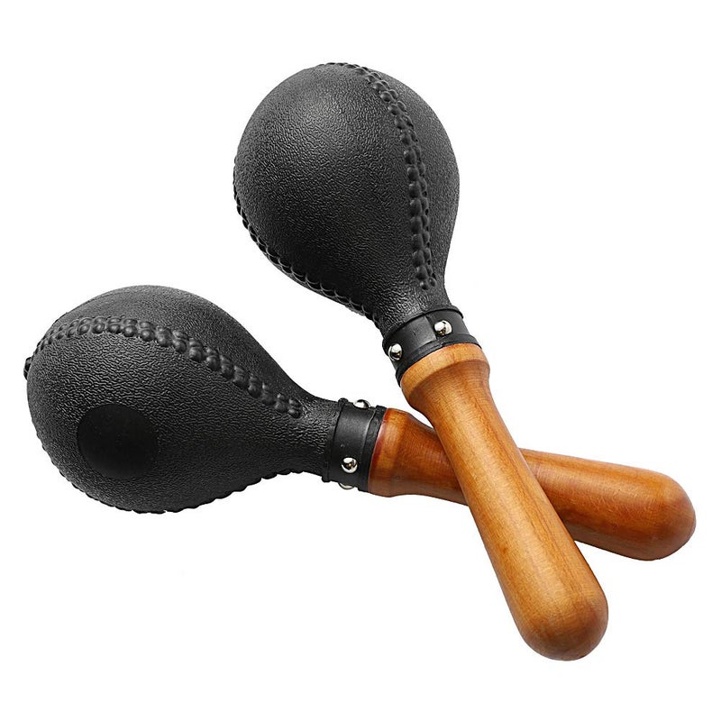Musfunny Percussion Maracas Pair of Shakers Rattles Sand Hammer Percussion Instrument with ABS Plastic Shells and Wooden Handles for Live Performances and Recording Sessions - Image 1