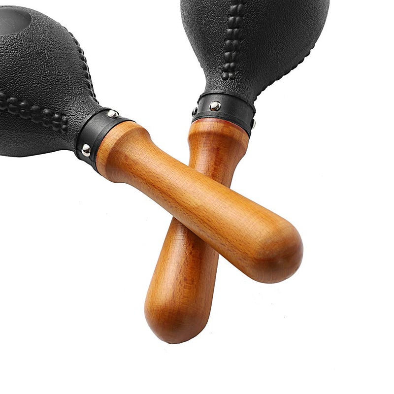 Musfunny Percussion Maracas Pair of Shakers Rattles Sand Hammer Percussion Instrument with ABS Plastic Shells and Wooden Handles for Live Performances and Recording Sessions - Image 5
