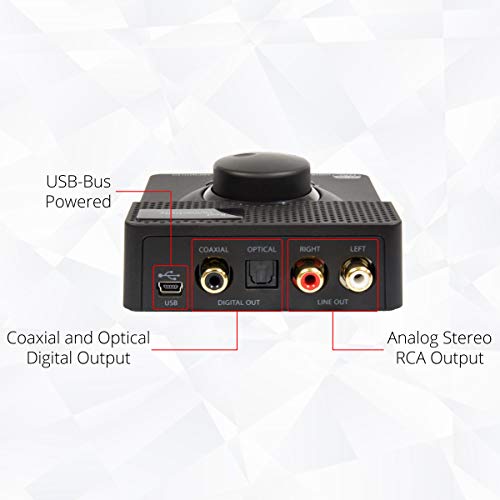 Syba Sonic 24bit 96KHz USB DAC Stereo Headphone Amplifier 2 Stage EQ Digital/Coaxial Output and RCA Output SD-DAC63116 - Image 5