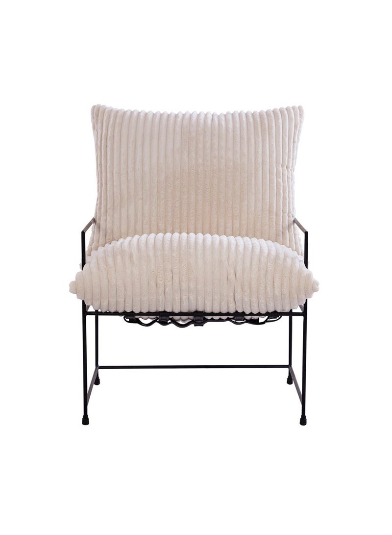 DANUBE HOME Hudson Arm Chair Chairs | Armchair | Modern Design Single Seater Accent Chair | Comfortable Living Room Furniture L71.1xW76.5xH84cm - Beige  - Image 5