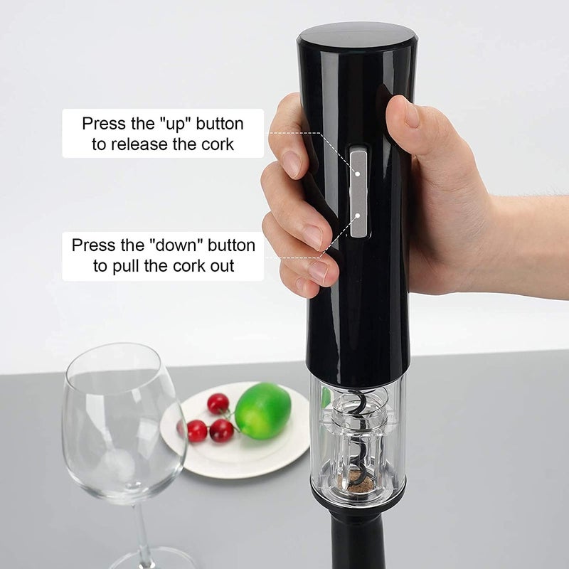 FEELING MALL FEELING MALL Electric Wine Opener Set Automatic Wine Bottle Opener LED Light Reusable Corkscrew Gift Set with Foil Cutter for Kitchen Bar Restaurant  - Image 5