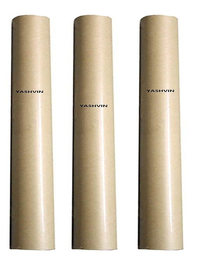 Thick Laminated Brown Cover for Books (Pack of 3) Cover Roll for School Notebook/Book|| Protect from Dust and Water (Laminated Brown Roll) AVA89