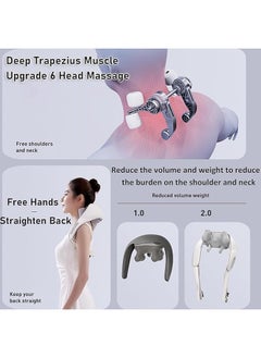 General Mini Neck Massager, Hot Shiatsu Post-Neck Massager, Back & Shoulder Electric Massager, Neck, Back, Shoulder, Leg Massage Pillow, Deep Massage Muscle Relaxation at Home  - Image 3