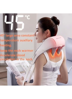 General Mini Neck Massager, Hot Shiatsu Post-Neck Massager, Back & Shoulder Electric Massager, Neck, Back, Shoulder, Leg Massage Pillow, Deep Massage Muscle Relaxation at Home  - Image 4