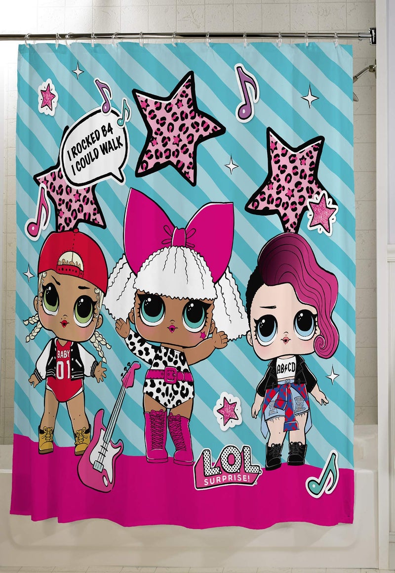 Franco Kids Bathroom Decorative Fabric Shower Curtain, 72 in x 72 in, L.O.L. Surprise! - Image 4