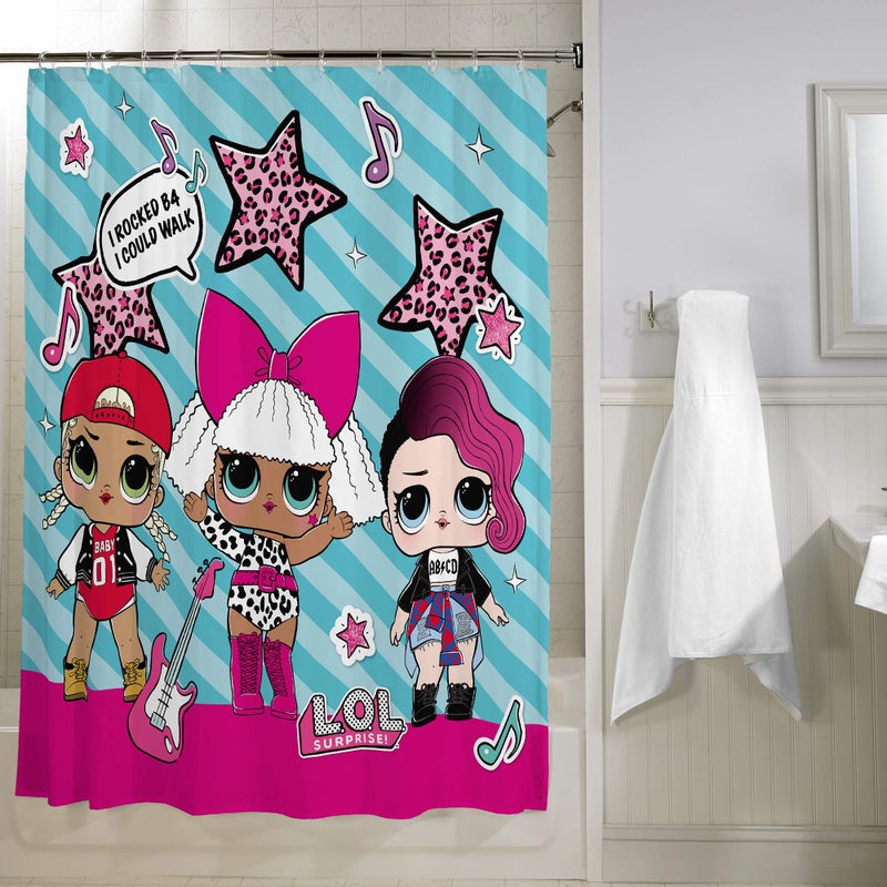 Franco Kids Bathroom Decorative Fabric Shower Curtain, 72 in x 72 in, L.O.L. Surprise! - Image 3