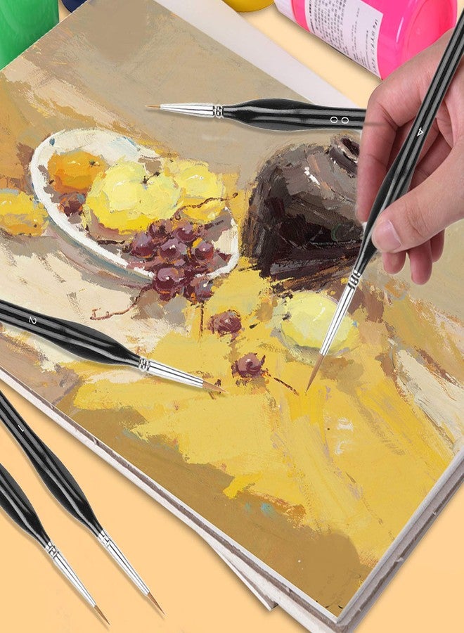 SourceTon 2 Pack Detail Paint Brushes Set, SourceTon Artist Paint Brushes Painting Supplies for Art Watercolor Acrylics Oil- 6 Pieces for Each Set- Black & Brown - Image 5