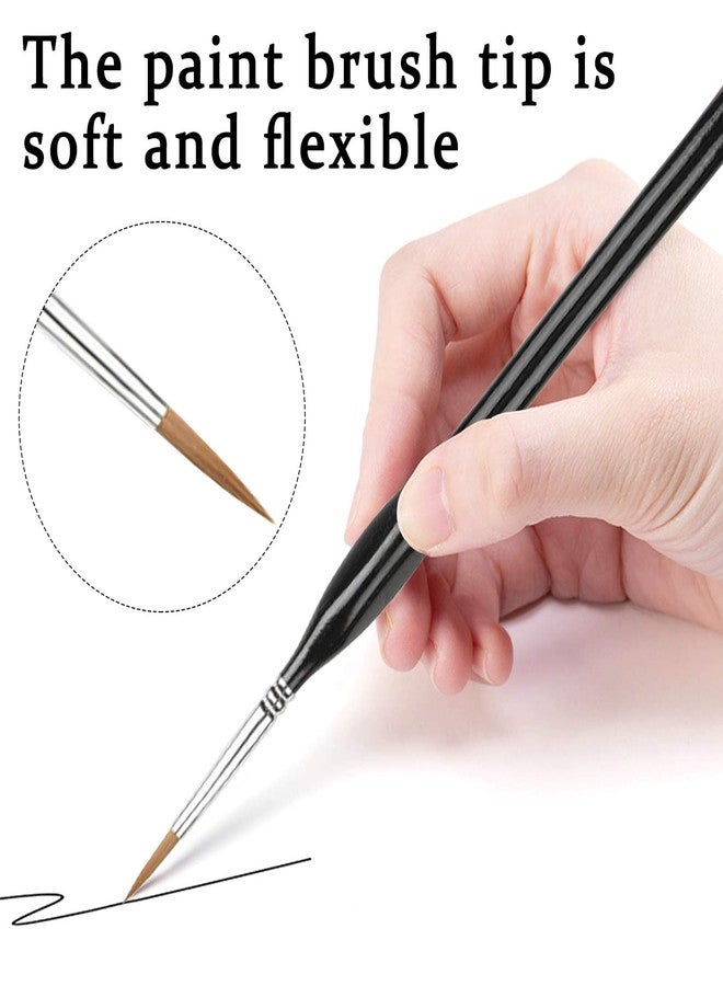 SourceTon 2 Pack Detail Paint Brushes Set, SourceTon Artist Paint Brushes Painting Supplies for Art Watercolor Acrylics Oil- 6 Pieces for Each Set- Black & Brown - Image 3