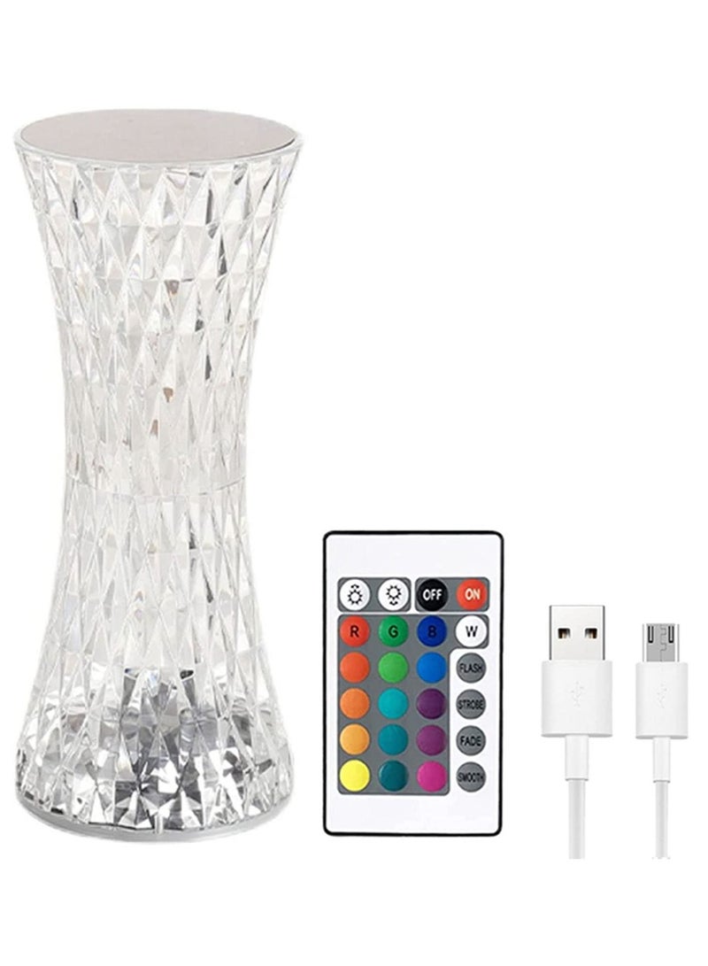 DubaiGallery Crystal Table Lamp with Touch Control Brightness Adjustment for Living Room Bars AC Operation Late Variable RGB Color Choice Bedside Bedroom Decor  - Image 4