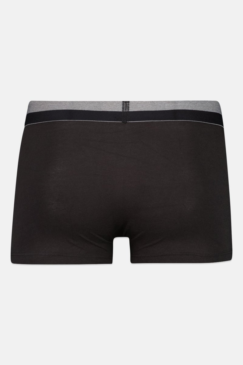 Jack Jones Men 3 Pack Brand Logo Boxer Trunks, Black - Image 2