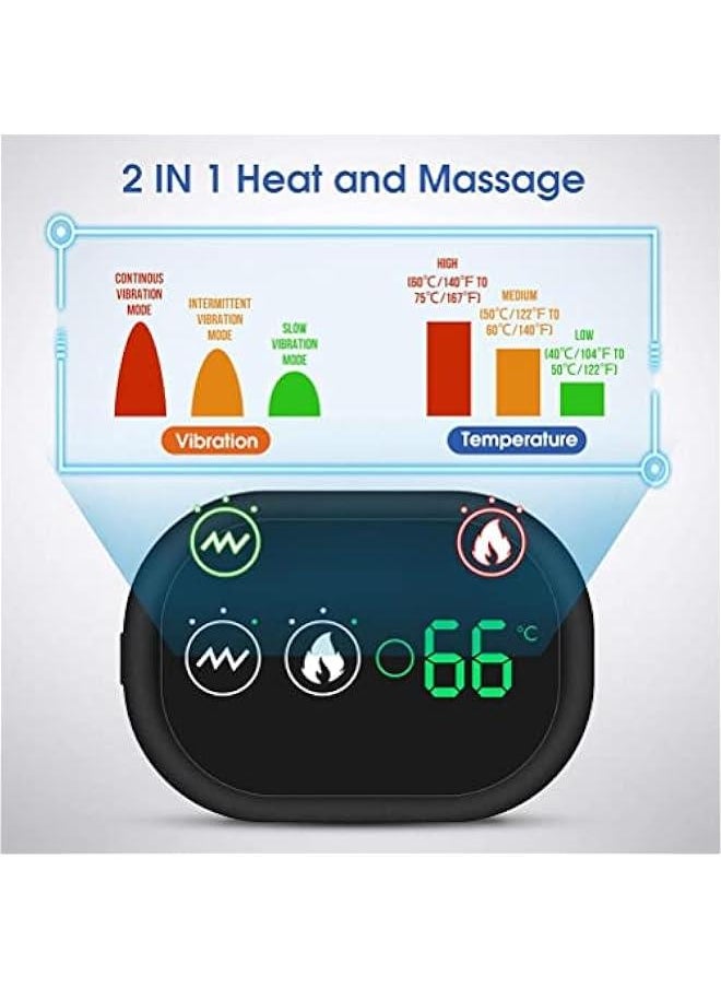 Generic - Massager Heating Shoulder Wrap Heated Pad with 3 Vibration Temperature Settings Adjustable Brace with LED Display (A) - Image 1