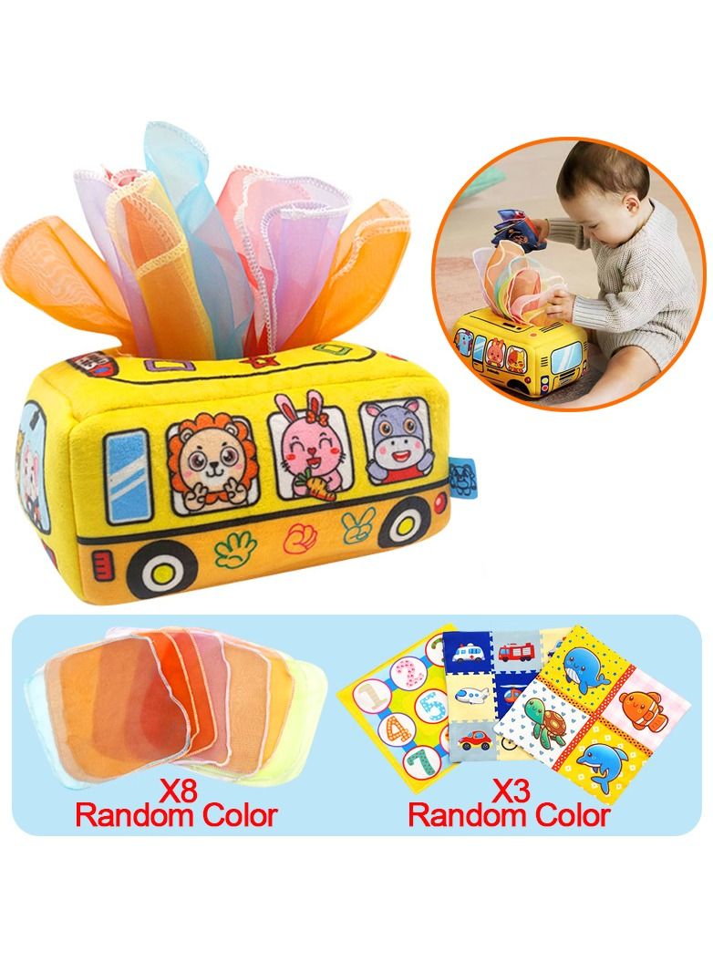 Meetion Baby Box Toy Magic Montessori Sensory Plush Toys for Babies 6-12 Months random design - Image 1