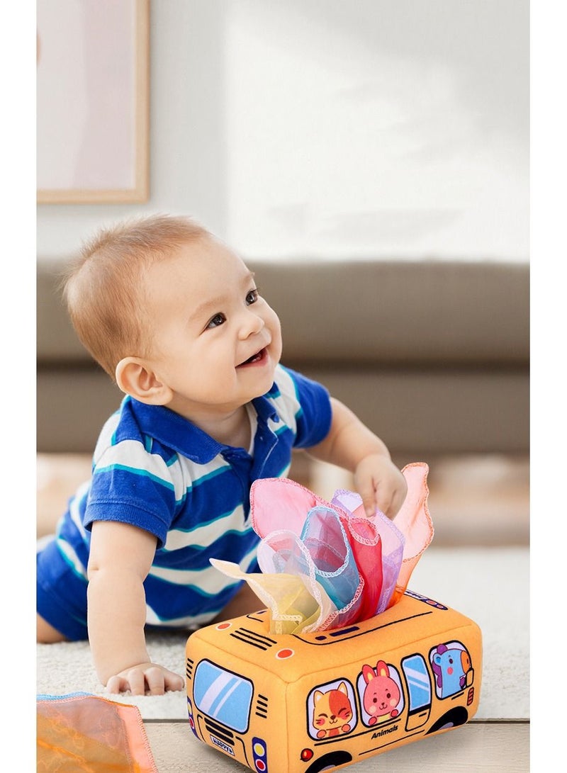 Meetion Baby Box Toy Magic Montessori Sensory Plush Toys for Babies 6-12 Months random design - Image 2