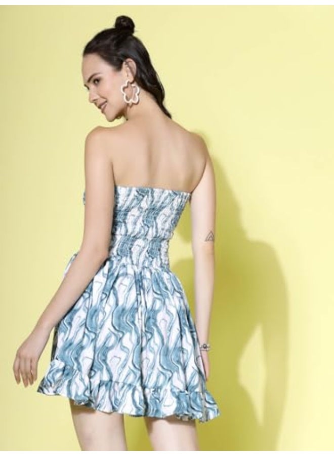 Oomph! فستان قصير مطرز للنساء بتصميم غربي رائع! - Image 5