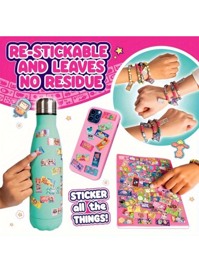 Capstro Sticker Bracelet Kit – DIY Jewelry Making & Craft Toy for Kids | Includes Wearable Bracelet + 120 Mini Stickers (8 Rolls + 4 Rare Rolls) | Creative Arts & Crafts Gift for Girls Age 6–12 - Image 2