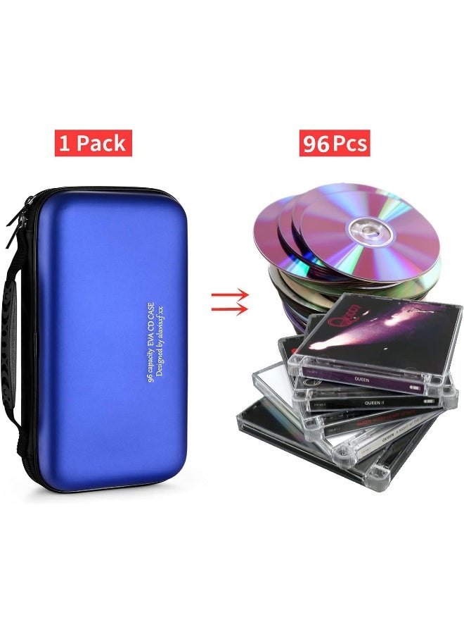 LIOVODE LIOVODE DVD Case, 96 Capacity EVA CD Case Holder Storage Organizer Portable Protective DVD Wallet Holder for Car  - Image 2