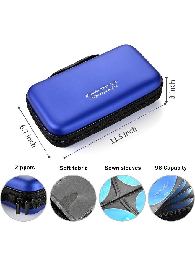 LIOVODE LIOVODE DVD Case, 96 Capacity EVA CD Case Holder Storage Organizer Portable Protective DVD Wallet Holder for Car  - Image 3