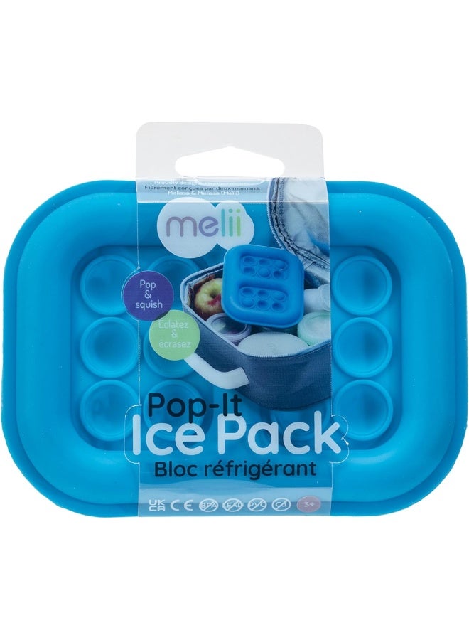 melii Pop It Ice Pack for Kids - Fidget Toy and Reusable Silicone Ice Pack for Lunch Boxes, Coolers, and More - Blue - Image 4
