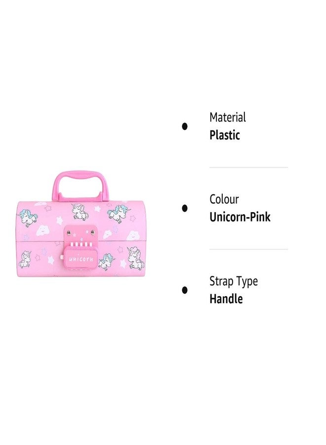 Ixora Pink Kids Pen & Pencil Box Suitcase Style Password Lock Pencil Case, Multi-Layer Pencil Box for Kids,Boys,Girls,Stationary Organizer Case for Kids,Return Gift for Kids (Pink) - Image 4