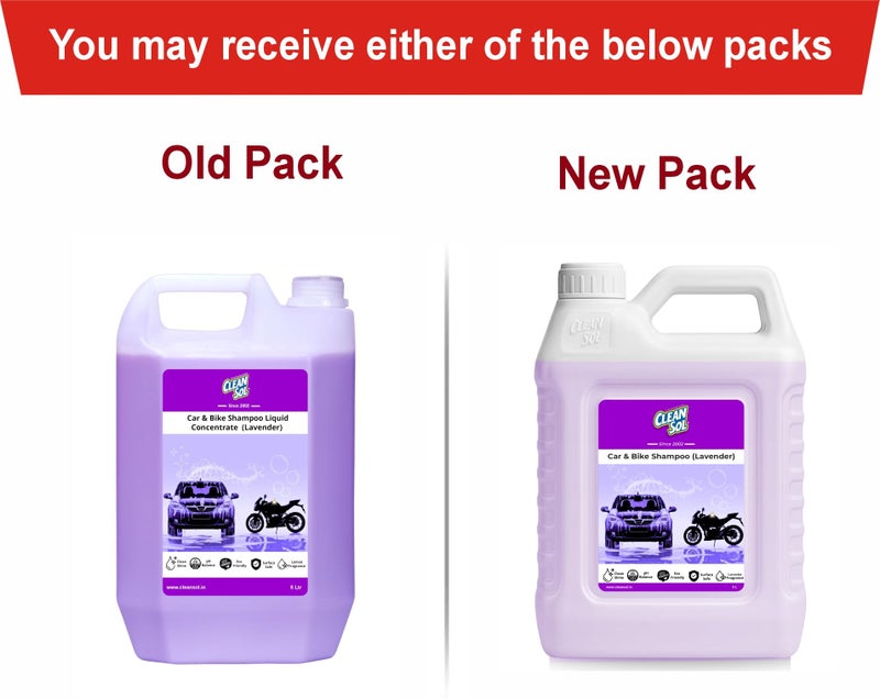 Cleansol Car & Bike Wash Shampoo Concentrate | High-Foaming, pH-Balanced, Paint-Safe Formula | Thick Suds with Shine Boost | Works with Foam Cannon & Bucket Wash | Lavender Fragrance - 5 Ltr - Image 2