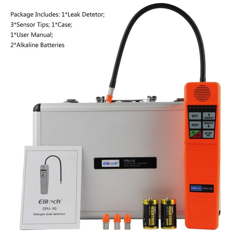 Elitech CPU-1G HVAC Leak Detector Halogen Gas Tester HVAC Refrigerant AC Sniffer R22 R410A R134A - Image 3