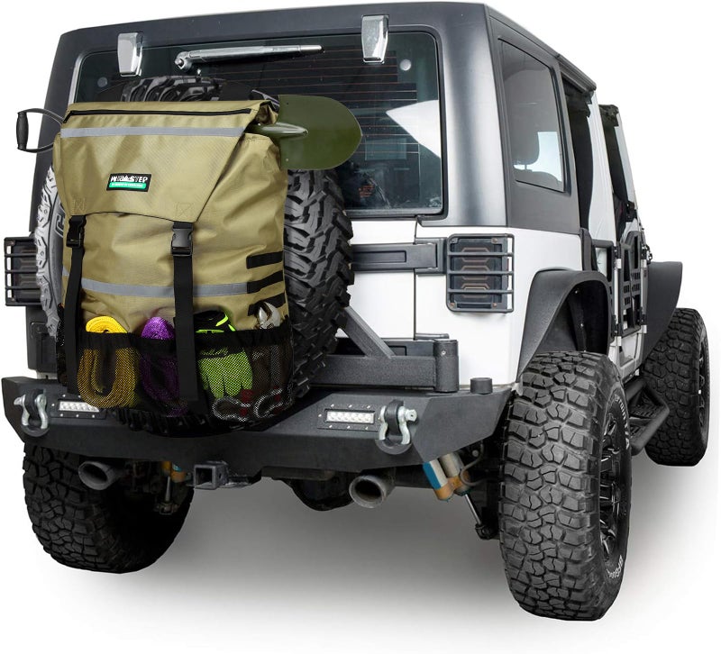 WITSTEP Spare Tire Trash Bag, Offroad Spare Tire Storage Bags Heavy Duty Truck Tailgate Trash Bag Fits up to 40" Tire, Large Recovery Gear Firewood Camping Cargo Storage Bag for Jeep Truck SUV Car - Image 1