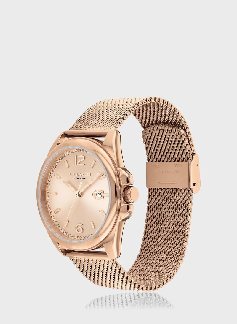 COACH Steel Strap Analog Watch