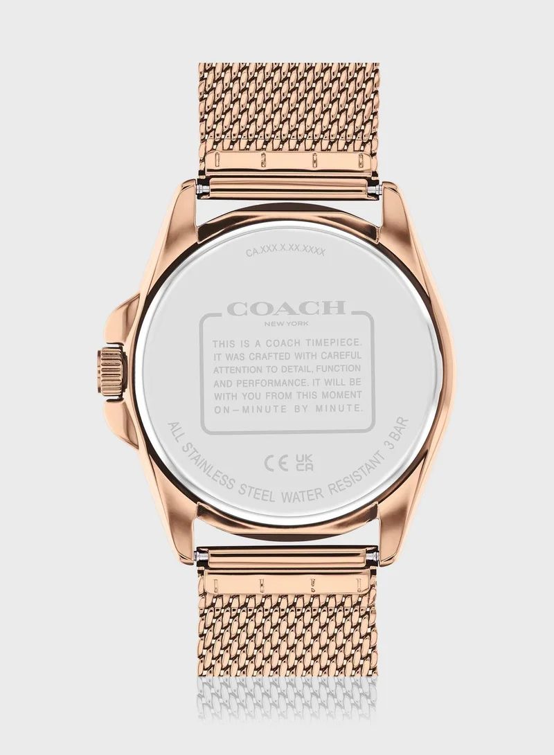 COACH Steel Strap Analog Watch