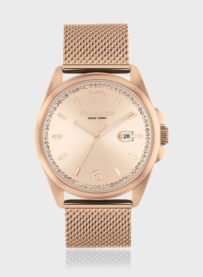 COACH Steel Strap Analog Watch