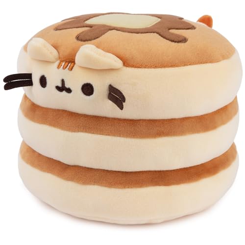 GUND Pusheen The Cat Pancake Squisheen Plush, Squishy Toy Stuffed Animal for Ages 8 and Up, Brown, 6” - Image 4