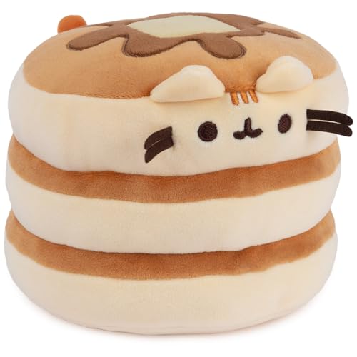 GUND Pusheen The Cat Pancake Squisheen Plush, Squishy Toy Stuffed Animal for Ages 8 and Up, Brown, 6” - Image 3