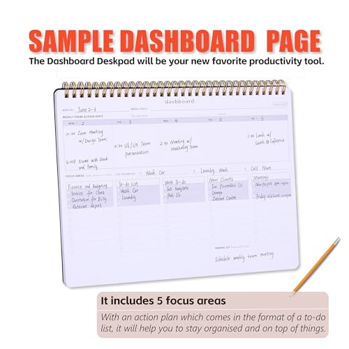 ZERONE CENTRE Weekday To Do List Notepad - 5-Day Undated Weekly Schedule Plan Your Daily Tasks, Goals, Events, Appointments, Shopping - Multi Project Management Planner Notebook for Work - Image 4