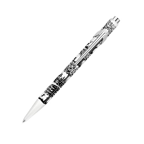 Caran d'Ache قلم حبر جاف كاران د'اش 849 بوبلاين توتال سويس، لابويا NF0849-754، حجم المنتج: 5.0 بوصة (128 مم)، قابل للسحب، حبر: أسود، F (نقطة رفيعة: 0.9 مم)، 0.5 أونصة (15.2 جرام) - Image 1