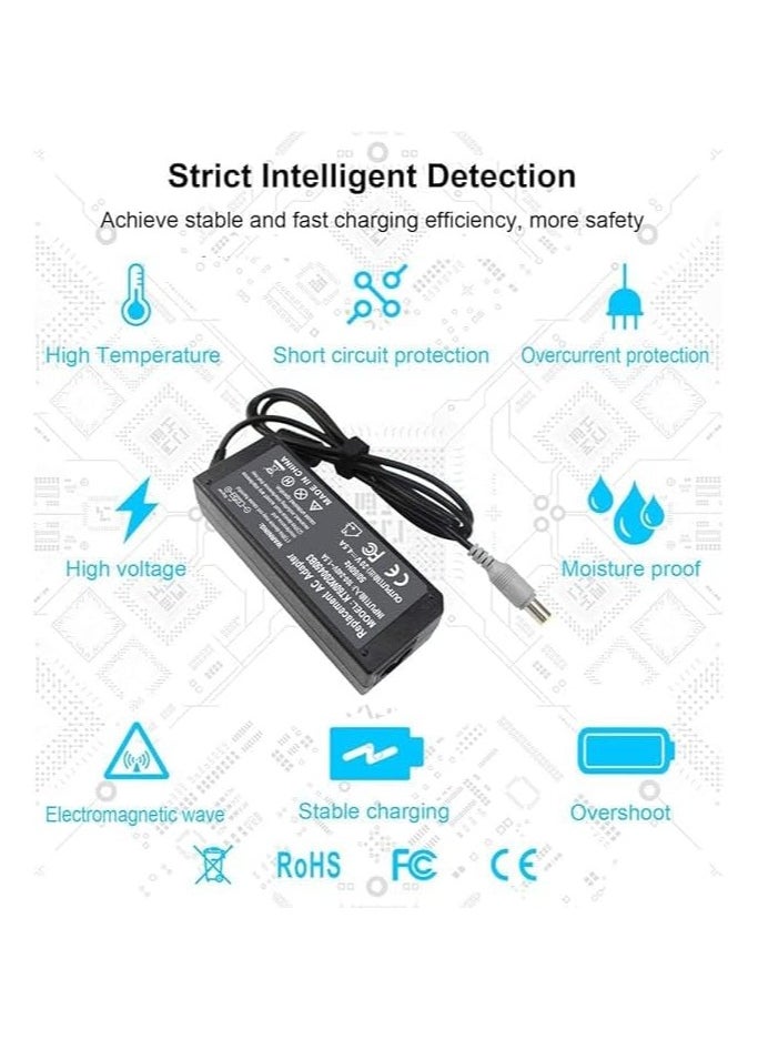 Generic - 90W 20V 4.5A AC Adapter Charger for Lenovo ThinkPad T60 T61 T400 T410 T420 T430 T500 T510 T520 T530 X60 Z60 X200 X201 X220 X230 X61 L420 L430 Edge 14 15 E420 E430 E530 Power Supply - Image 1