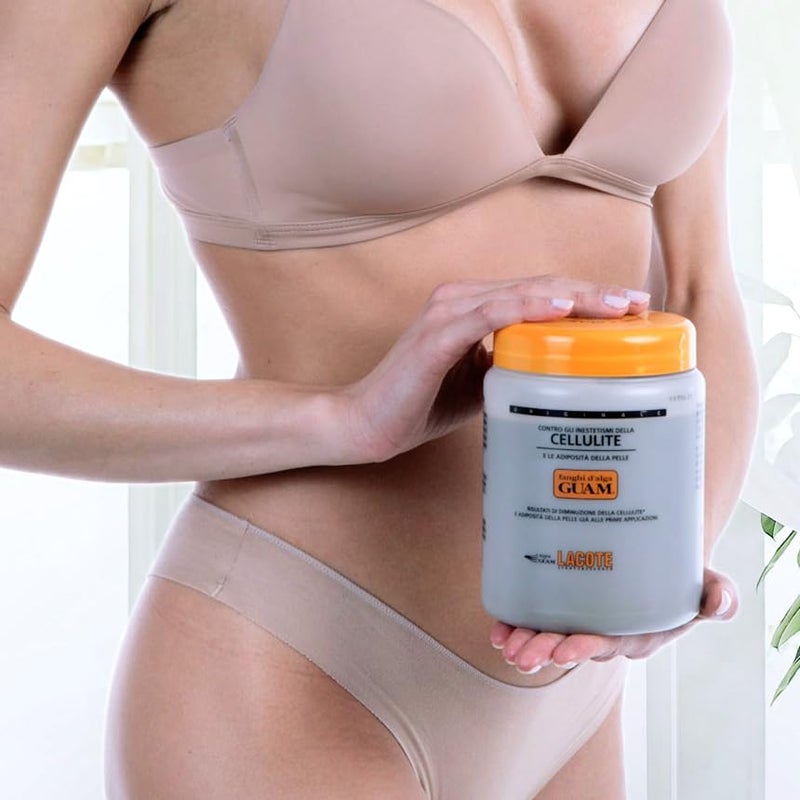 Guam Anti Cellulite Hot Seaweed Mud ORIGINAL FORMULA | Sculpting Body Wrap To Remove Cellulite, Skin Tightening Cellulite Treatment For Thighs And Legs Inches Reduction, 1000 gr - Image 5