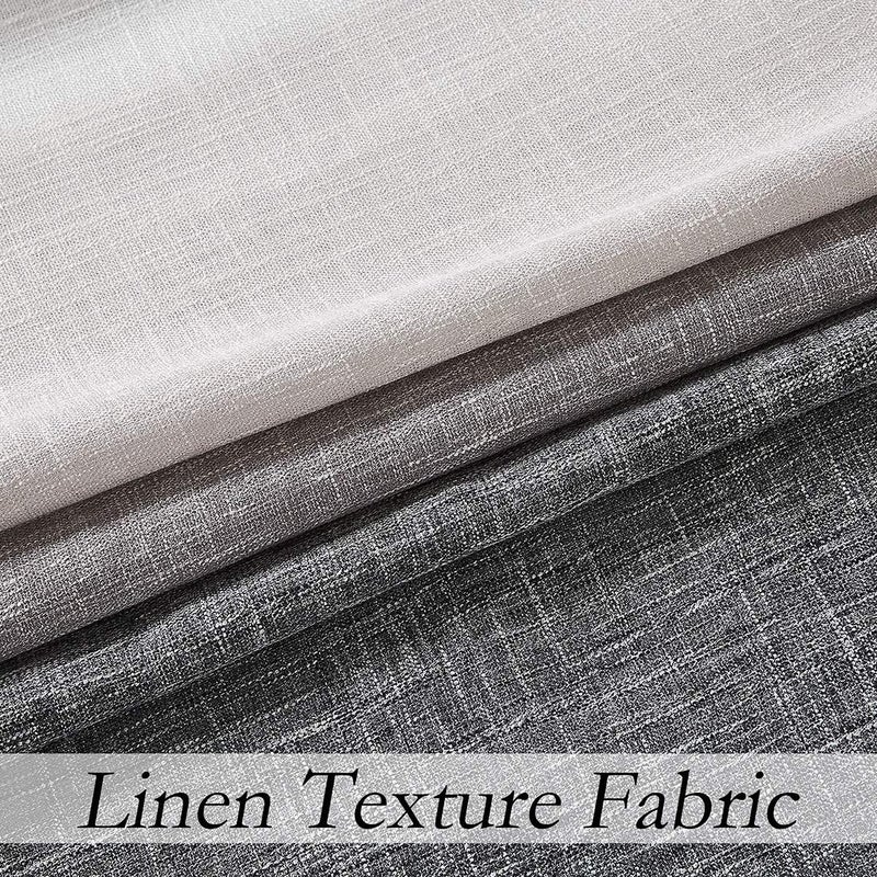 Central Park Ombre Window Curtain Panel Linen Gradient Print on Rayon Blend Fabric Backtab Rod Pocket Drapery Treatments for Living Room/Bedroom, Cream White to Gray, 50" x 63", Set of 2 - Image 5