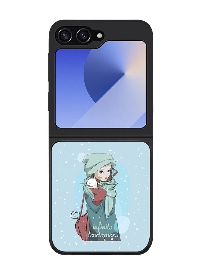 Stylizedd Rugged Black edge case for Samsung Galaxy Z Flip7 FE, Slim fit Soft Case Flexible Anti Drop TPU Gel Thin Cover -  Infinite Tenderness - Image 1